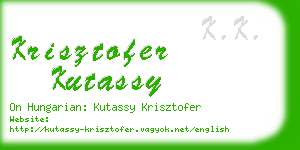 krisztofer kutassy business card
